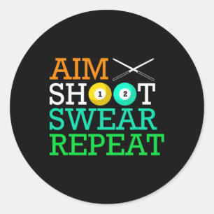 Adesivo Repetição do Sweot do Piscina Billiards Aim Shoot