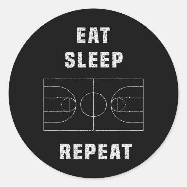 Adesivo repetir o basquete de dormir (Frente)