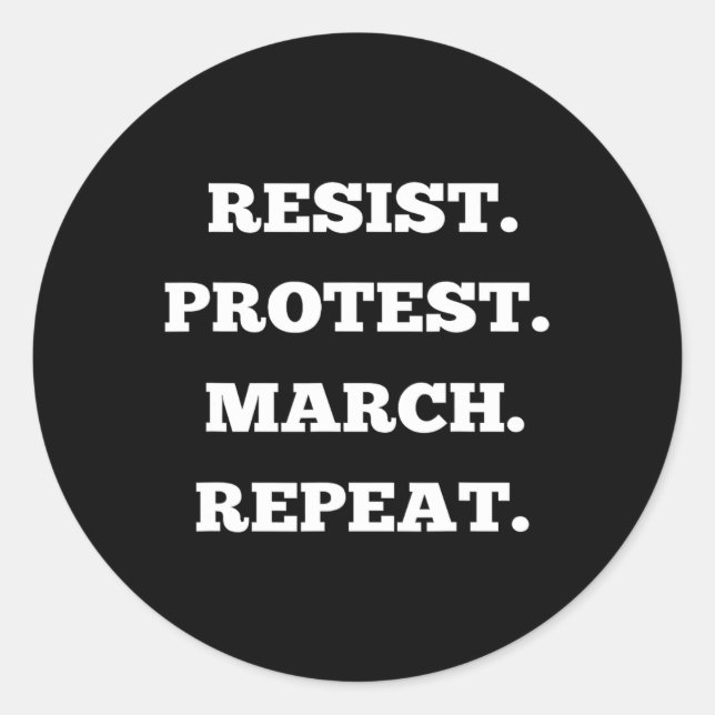 Adesivo Repita a marcha de protesto (Frente)