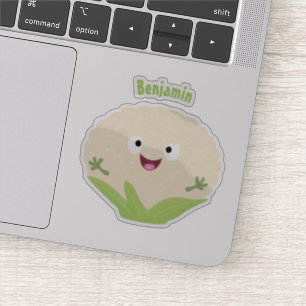 Adesivo Repolho roxo feliz e fofo desenho de vegetal