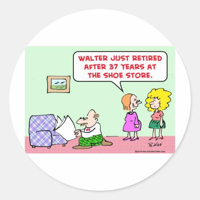 Adesivo repositório de calçados aposentado (Frente)