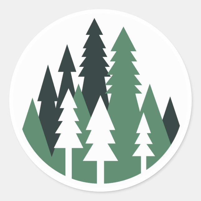 Adesivo Representação estilizada de uma floresta (Frente)