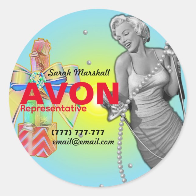 Adesivo Representante do Avon Retroativo (Frente)