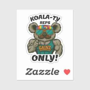 Adesivo Reps de Qualidade Koala - Treino Divertido de Acad
