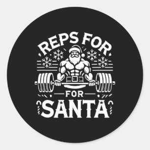 Adesivo Reps Para o Papai Noel – Fitness de Natal Engraçad