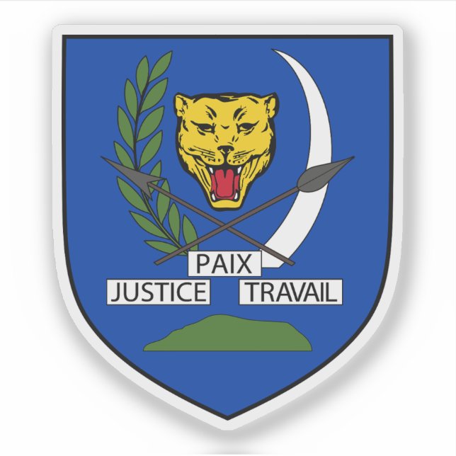 Adesivo Republic of the Congo (Léopoldville), (1963–1971) (Frente)