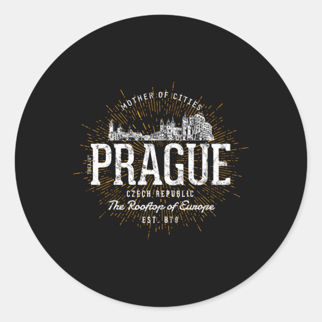 Adesivo República Checa Praga (Frente)