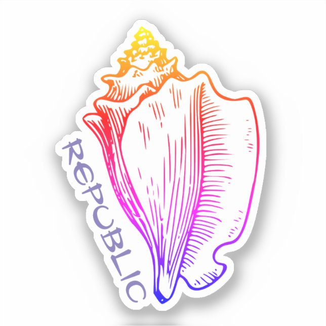 Adesivo República Conch (Frente)