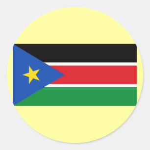 Adesivo República da bandeira sul de Sudão no camiseta e