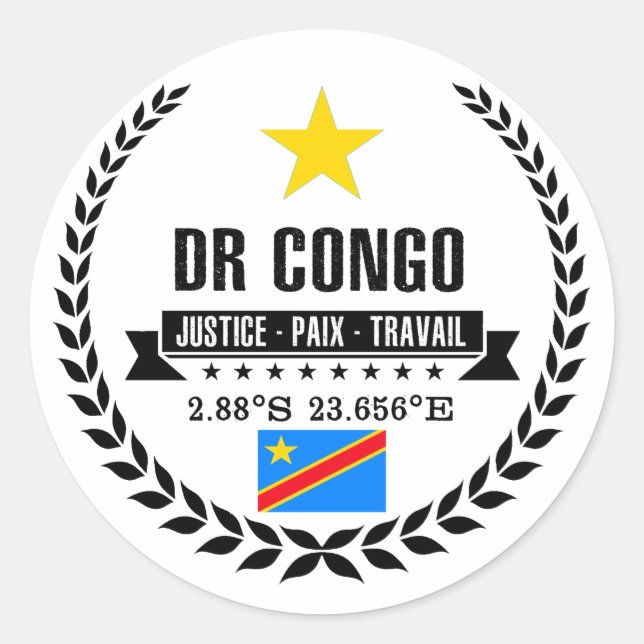 Adesivo República Democrática do Congo (Frente)