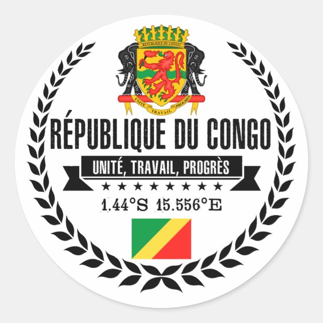 Adesivo República do Congo (Frente)