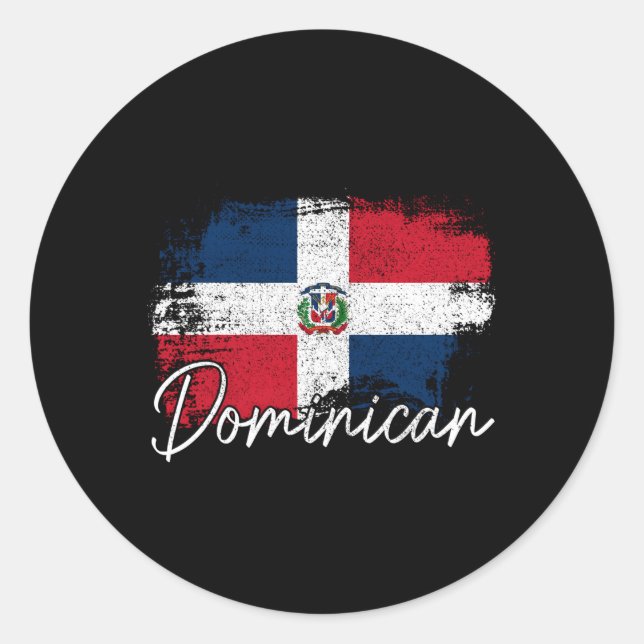 Adesivo República Dominicana Bandeira Raízes do Orgulho Do (Frente)