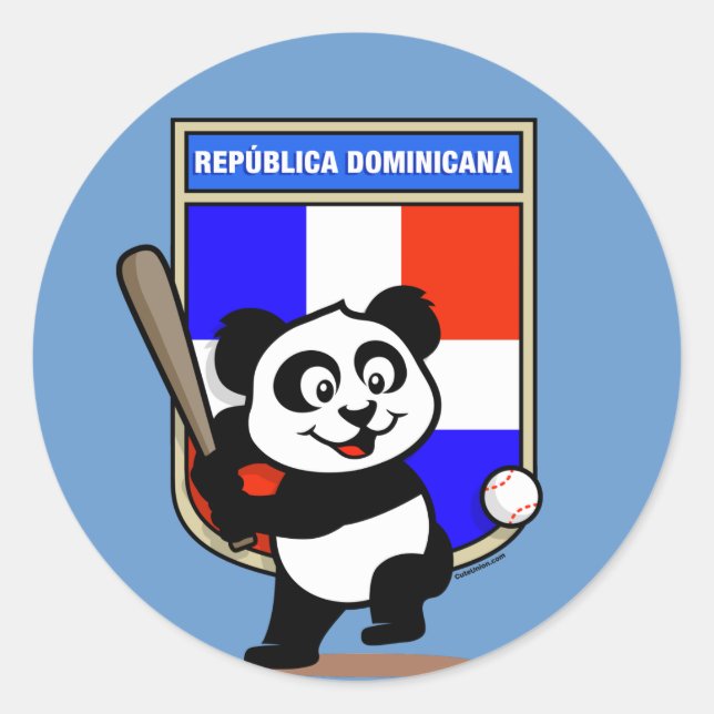 Adesivo República Dominicana Baseball Panda (Frente)