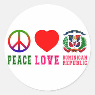 Adesivo República Dominicana do amor da paz