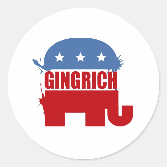 Adesivo Republicanos pelo Gingrich (Frente)