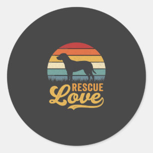 Adesivo Rescue Love Retro Dog Sunset_1