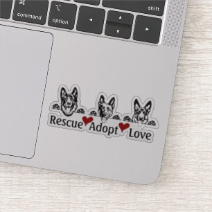 Adesivo Resgate Adote Amor   Vinil Personalizado