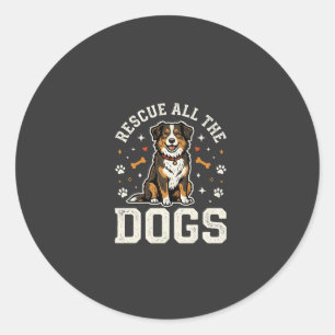 Adesivo Resgate Todos Os Cães Vintage Cão