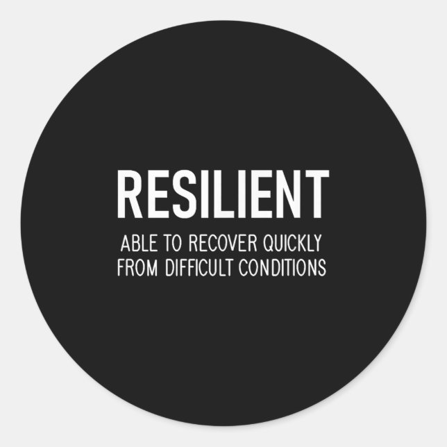 Adesivo Resilient Able To Recover Quickly From Difficult C (Frente)