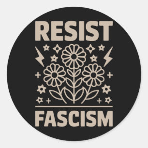 Adesivo Resista ao Fascismo Protesto Trump Anti Trump 12