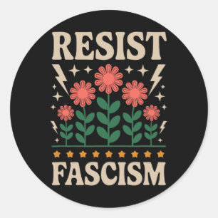 Adesivo Resista ao Fascismo Protesto Trump Anti Trump 14 