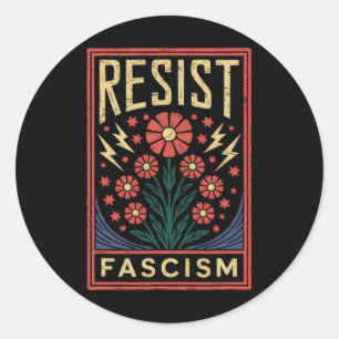 Adesivo Resista ao Fascismo Protesto Trump Anti Trump _4