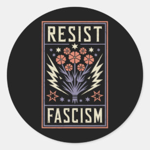 Adesivo Resista ao Fascismo Protesto Trump Anti Trump 4 