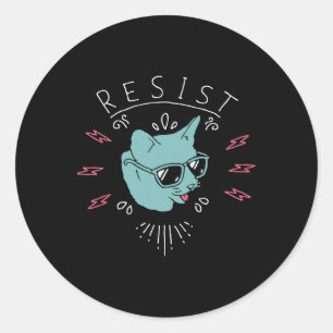 Adesivo Resista ao Gato Anti Trump Protesto Anti Político 