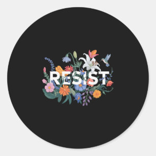 Adesivo Resista Floral Protesto Resistência Política Mulhe