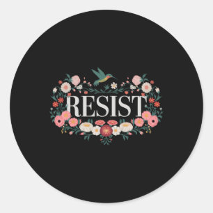 Adesivo Resista Floral Protesto Trump Anti Trump 5