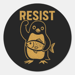 Adesivo Resista Rebelião do Pinguim Resistência Protesto C