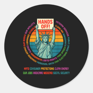 Adesivo Resista Resistência EUA Estátua da Liberdade Mãos