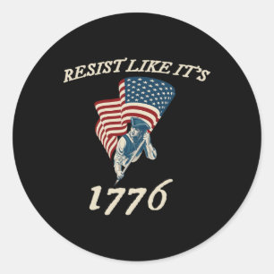 Adesivo Resiste como se fosse 1776 Conservador Flag Americ