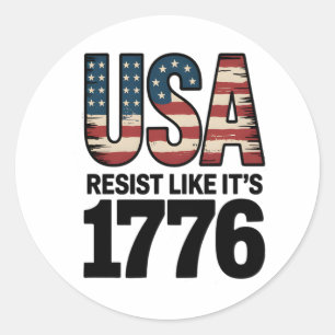 Adesivo Resiste como se fosse 1776 soldados patrióticos EU