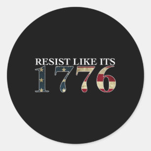 Adesivo Resiste Como Seu 1776 - Patriotas Verdadeiros - Vi