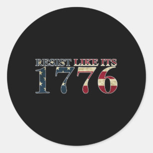 Adesivo Resiste Como Seu 1776 - Patriotas Verdadeiros - Vi