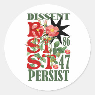 Adesivo Resistência 8647 Discordância Persiste Anti-Trump