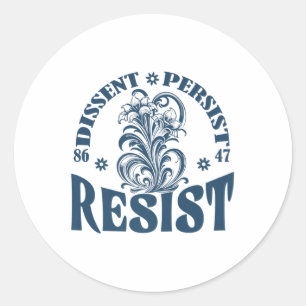 Adesivo Resistência 8647 Discordância Persiste Anti-Trump 