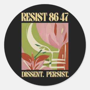 Adesivo Resistência 8647 Discordância Persiste Anti-Trump 