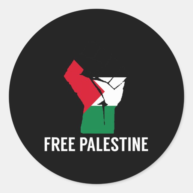 Adesivo Resistência à bandeira da Palestina - Liberdade na (Frente)