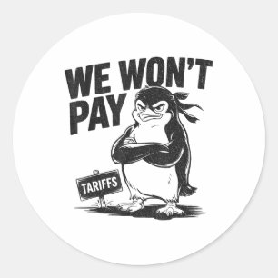 Adesivo Resistência à Injustiça Política Engraçada Pinguim
