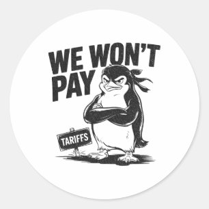 Adesivo Resistência à Injustiça Política Engraçada Pinguim
