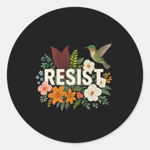Adesivo Resistência a Protesto Político Anti-Trump Floral