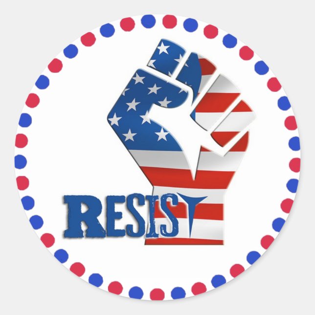 Adesivo Resistência a Vinhetas Anti-Trump Movement (Frente)