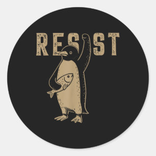 Adesivo Resistência ao Ativismo do Pinguim Design Gráfico