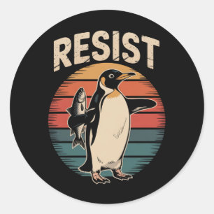Adesivo Resistência ao ativismo dos pinguins Protesto Tari
