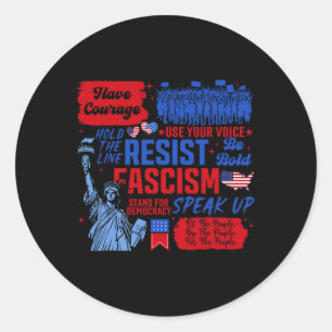 Adesivo Resistência Ao Fascismo Estátua Ativista Liberal D