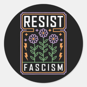 Adesivo Resistência ao fascismo Protesto Trump Anti Trump