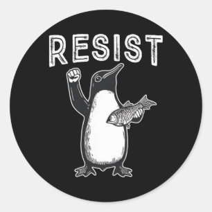 Adesivo Resistência ao protesto político contra os pinguin