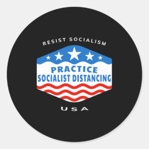 Adesivo Resistência ao socialismo - Prática do distanciame